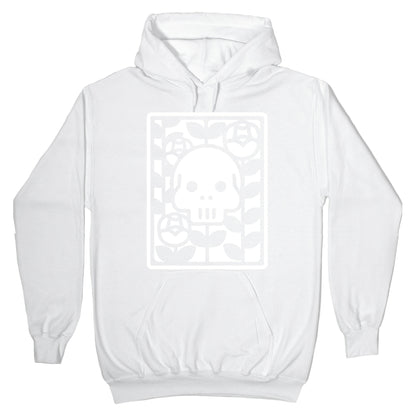 Flower Skull White Hoodie
