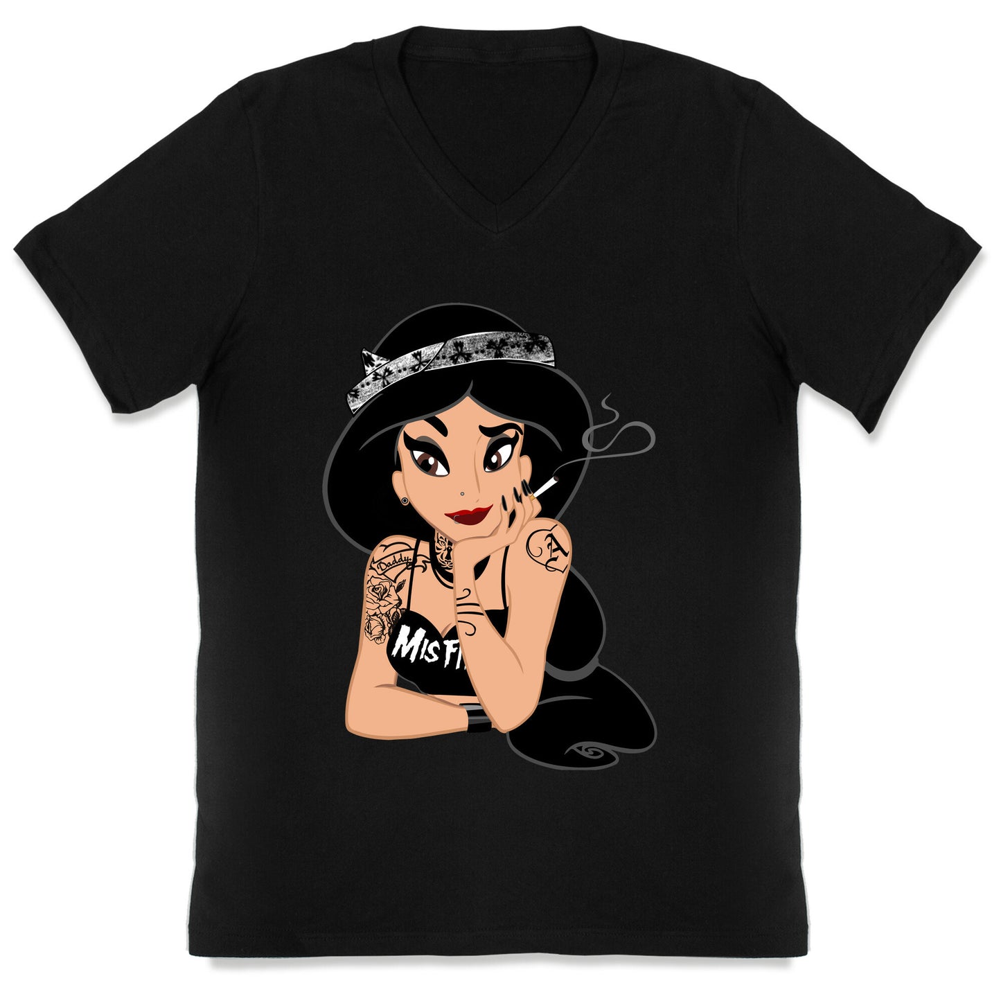 Punk Rock Princess Parody V-Neck