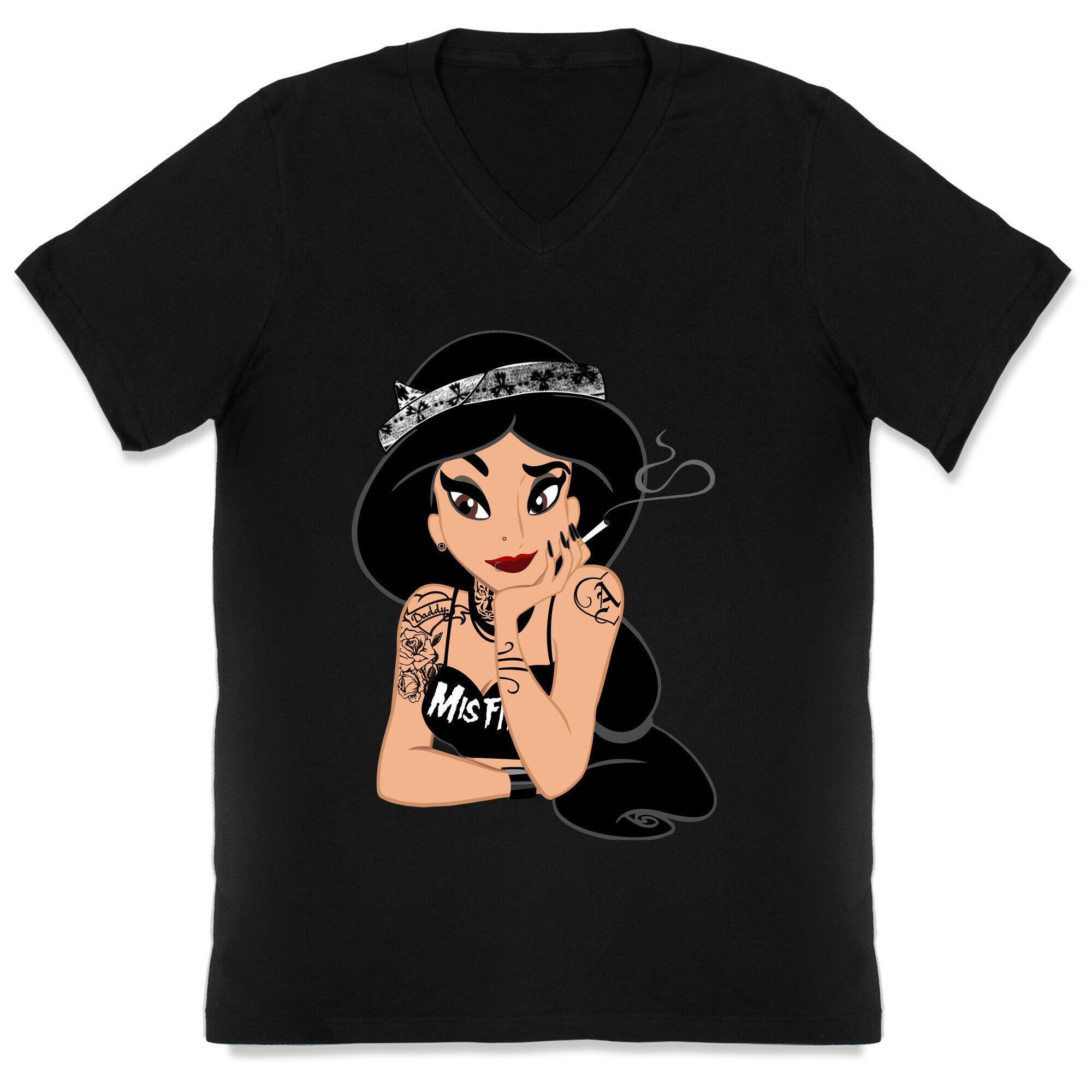 Punk Rock Princess Parody V-Neck