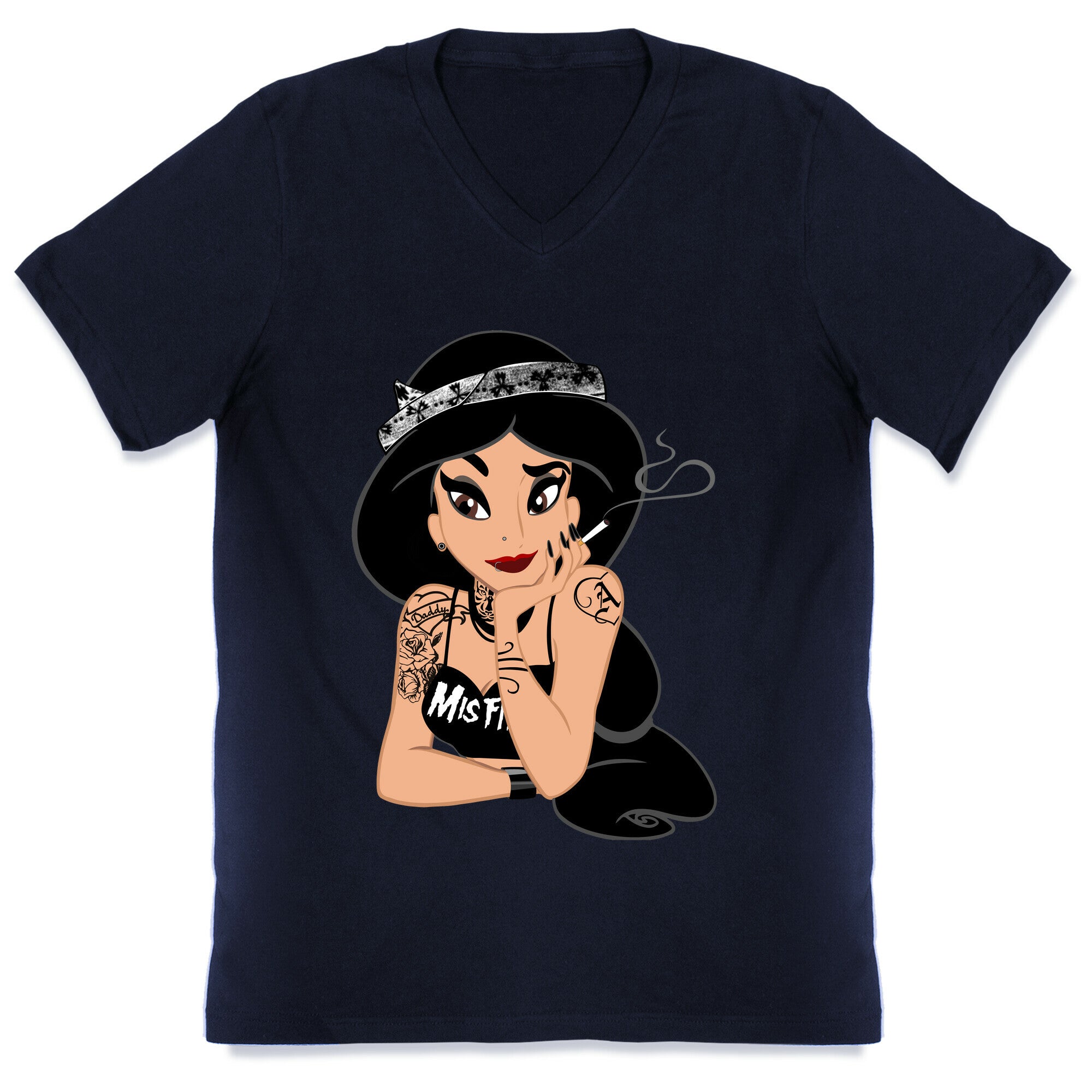 Punk Rock Princess Parody V-Neck