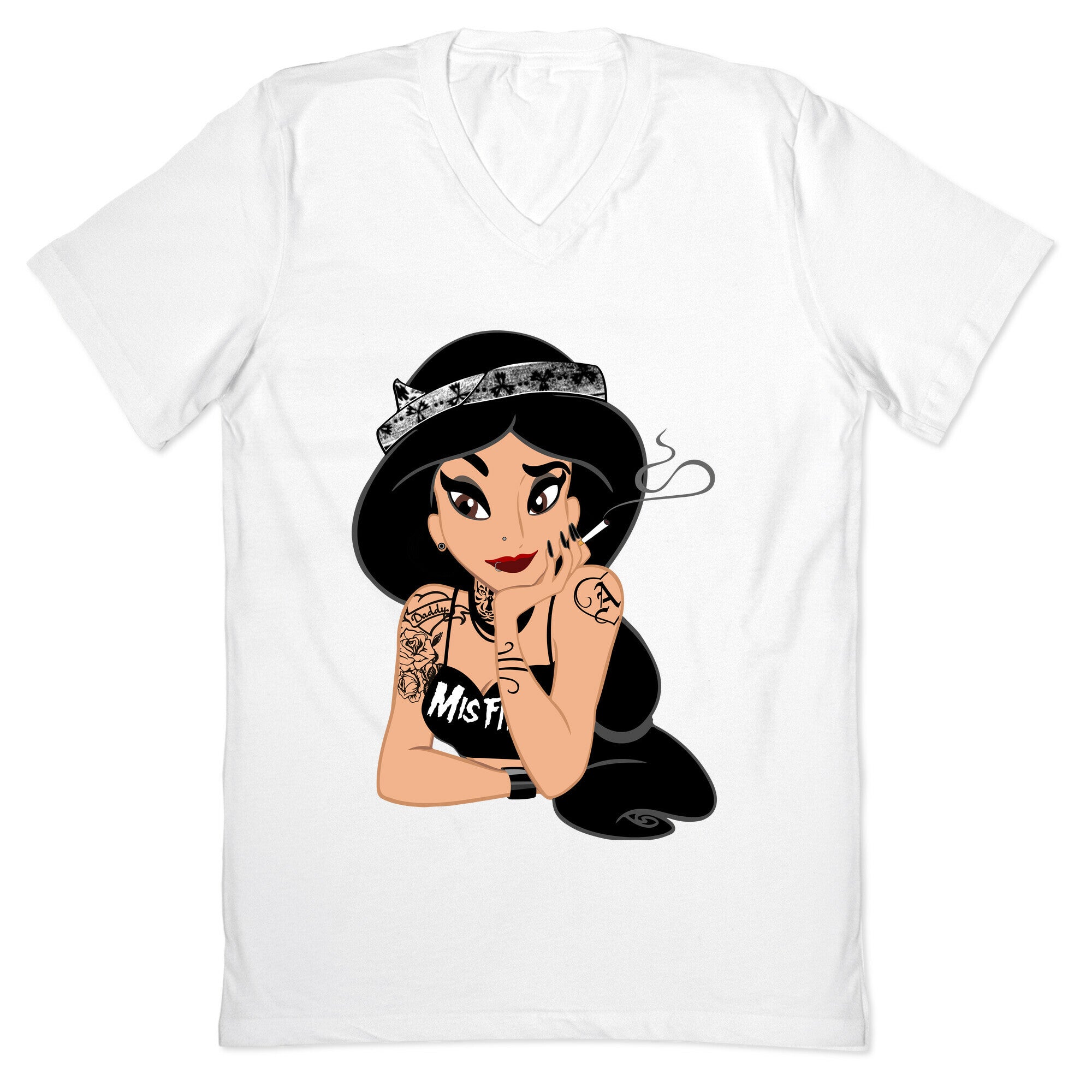 Punk Rock Princess Parody V-Neck