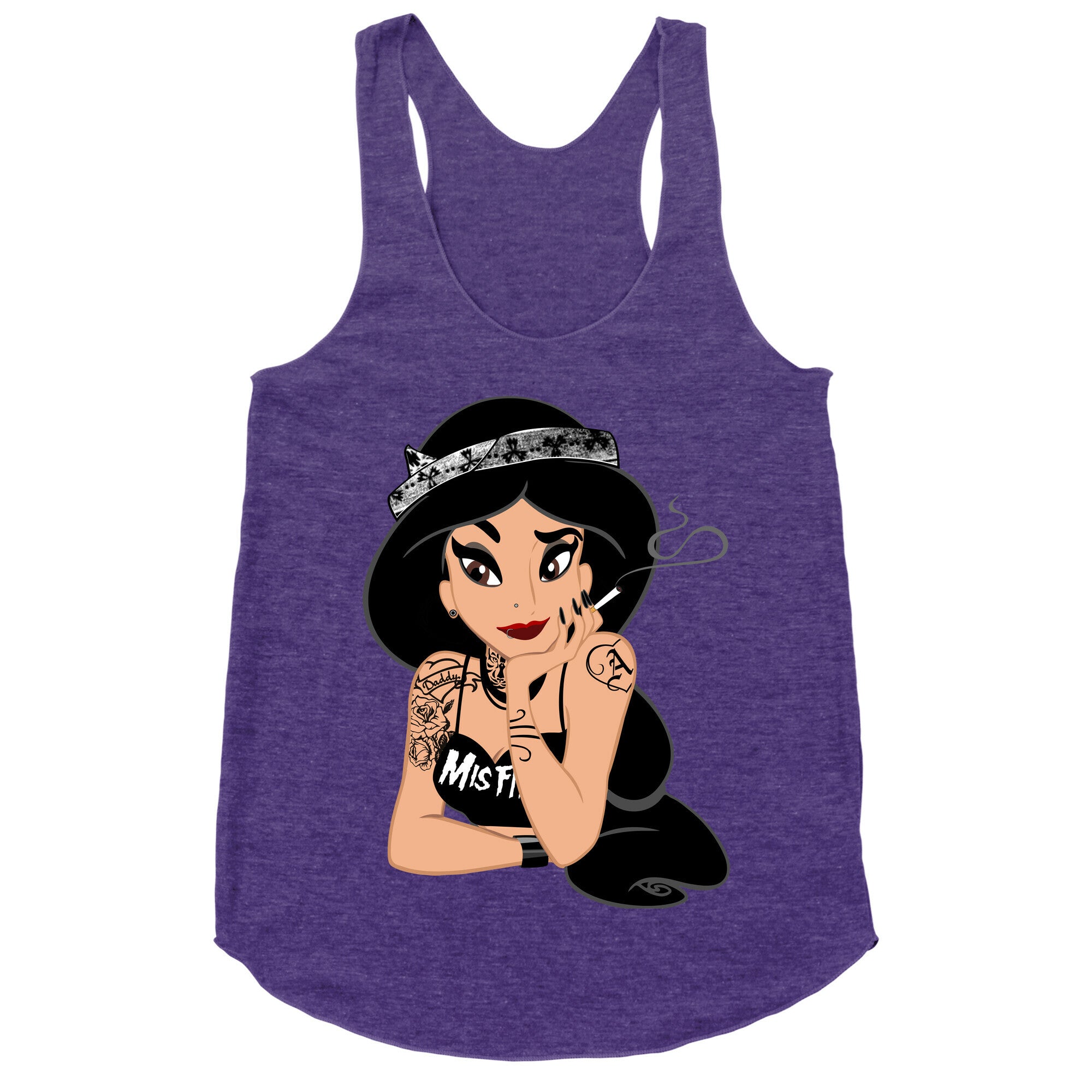 Punk Rock Princess Parody Racerback Tank