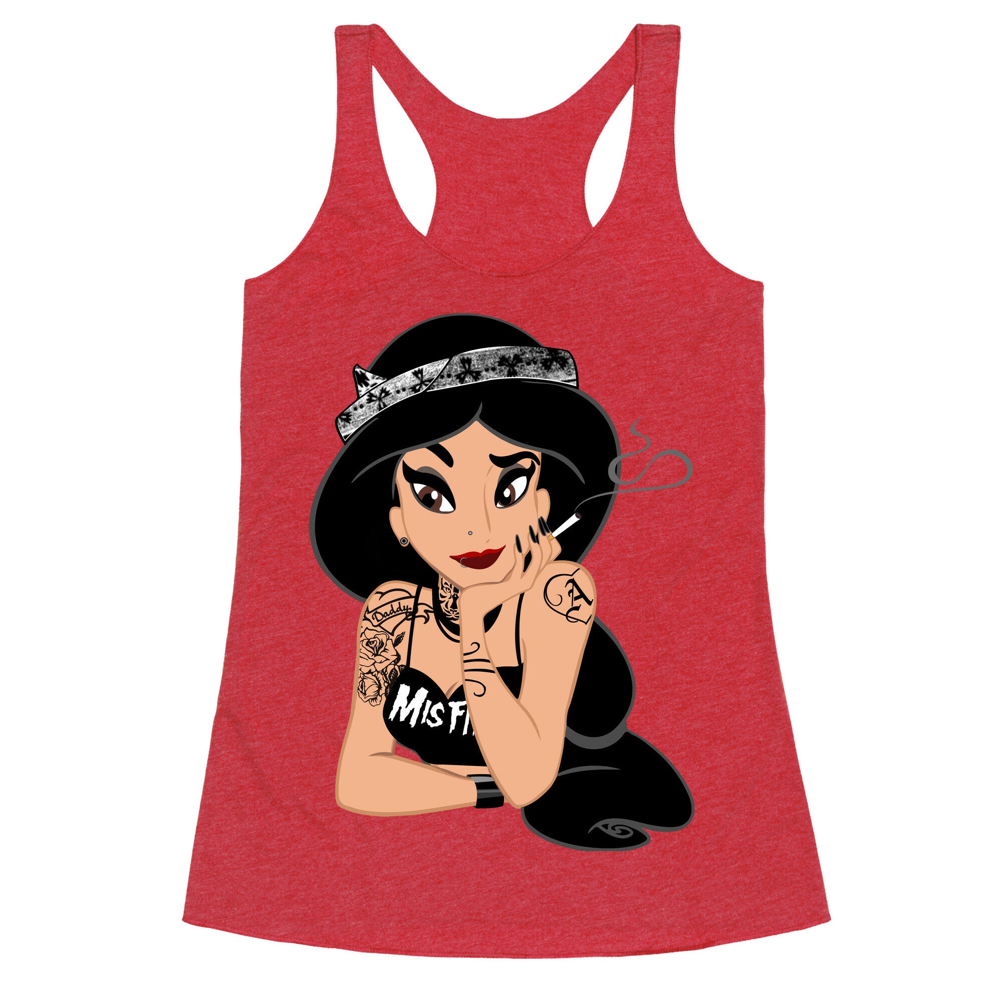 Punk Rock Princess Parody Racerback Tank