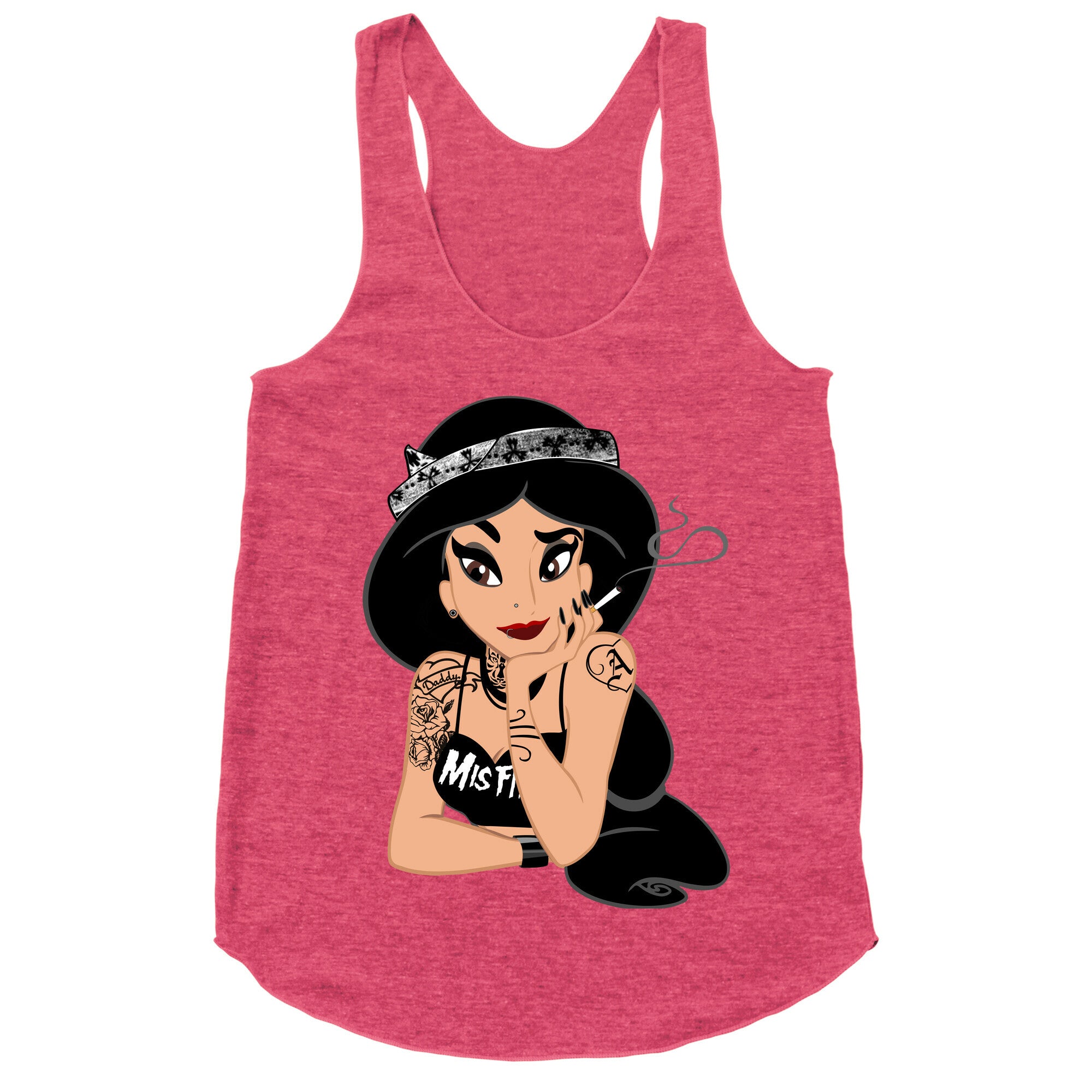 Punk Rock Princess Parody Racerback Tank