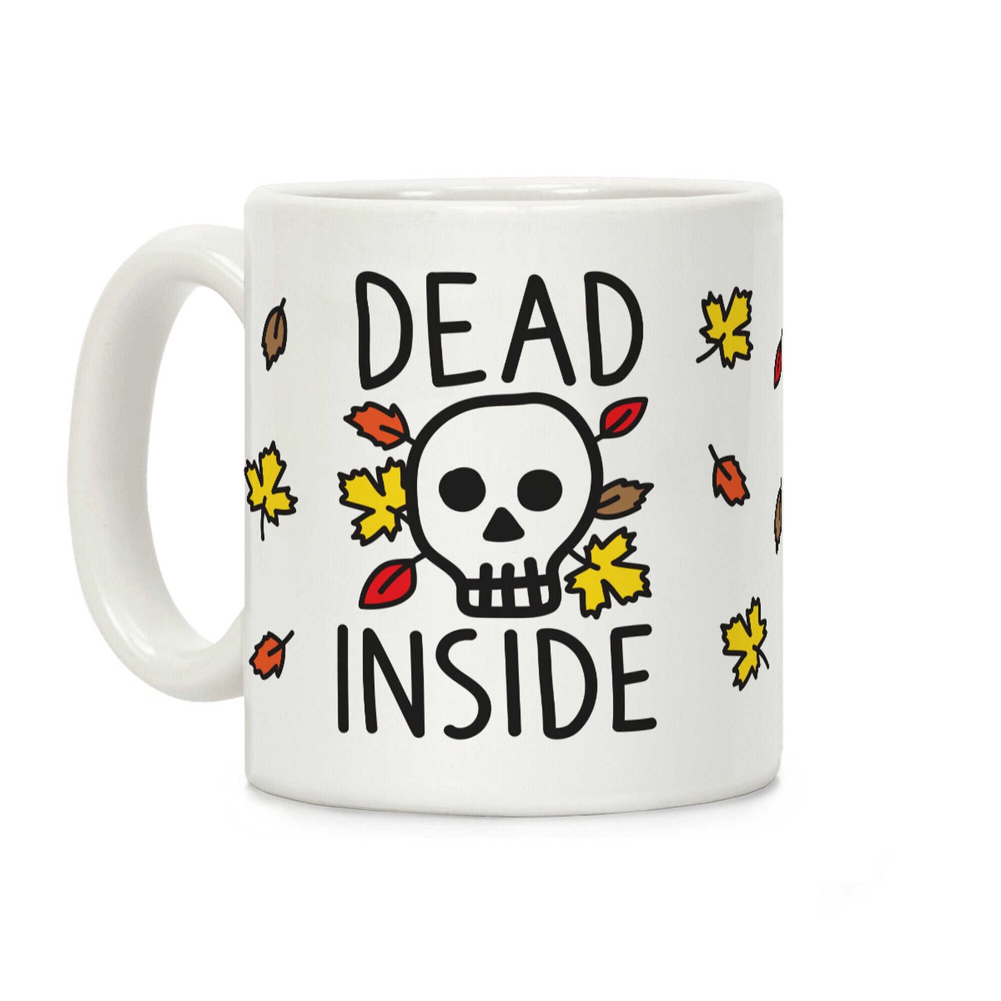 Dead Inside Autumn Skull Coffee Mug
