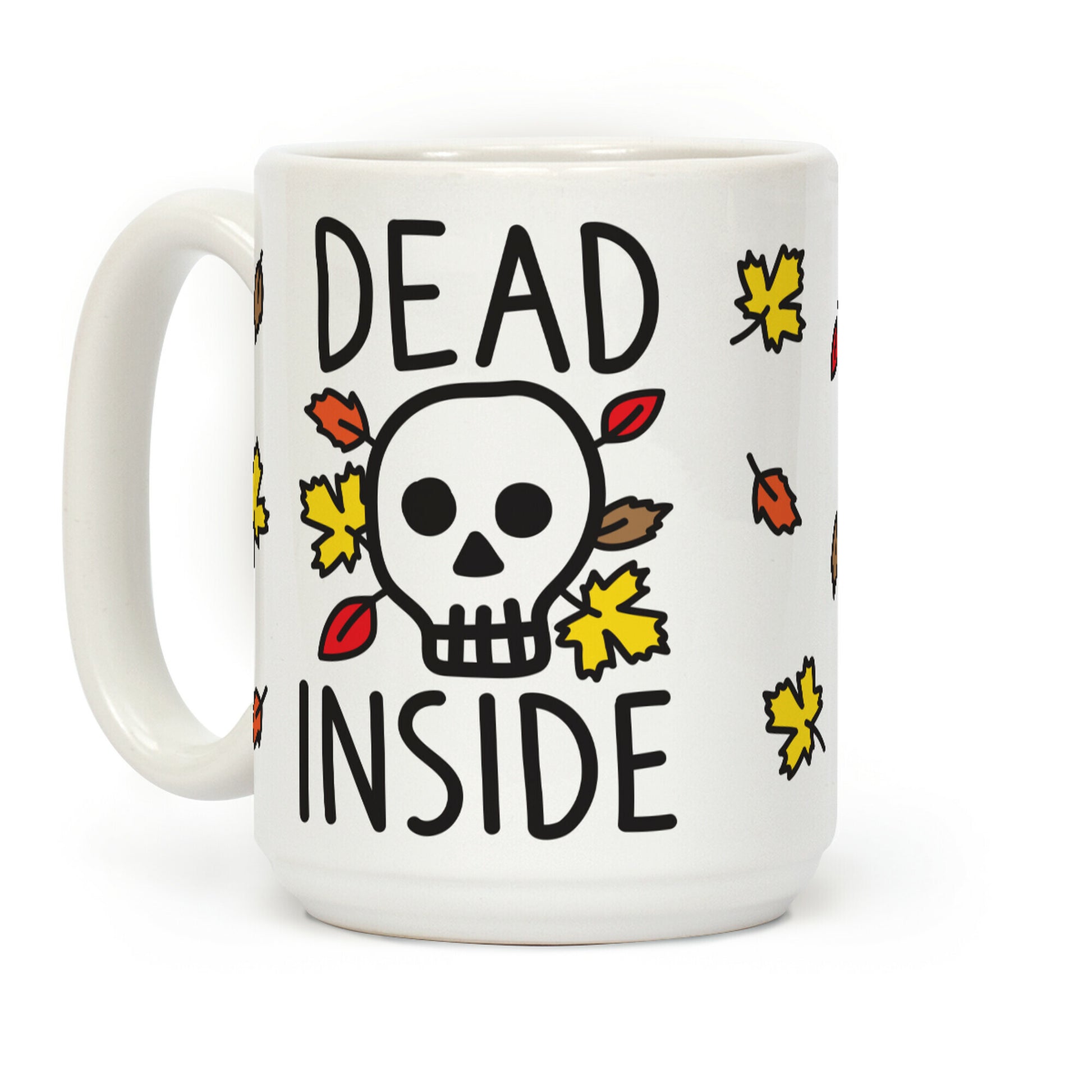 Dead Inside Autumn Skull Coffee Mug