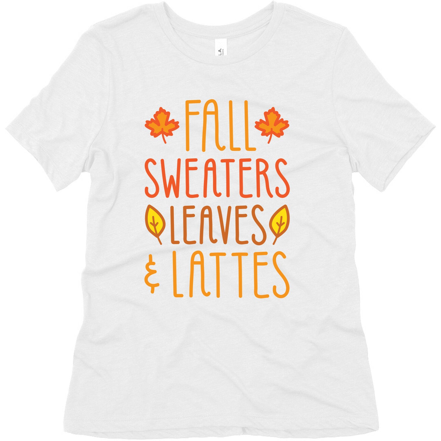 Fall Sweaters Leaves & Lattes Women's Triblend Tee