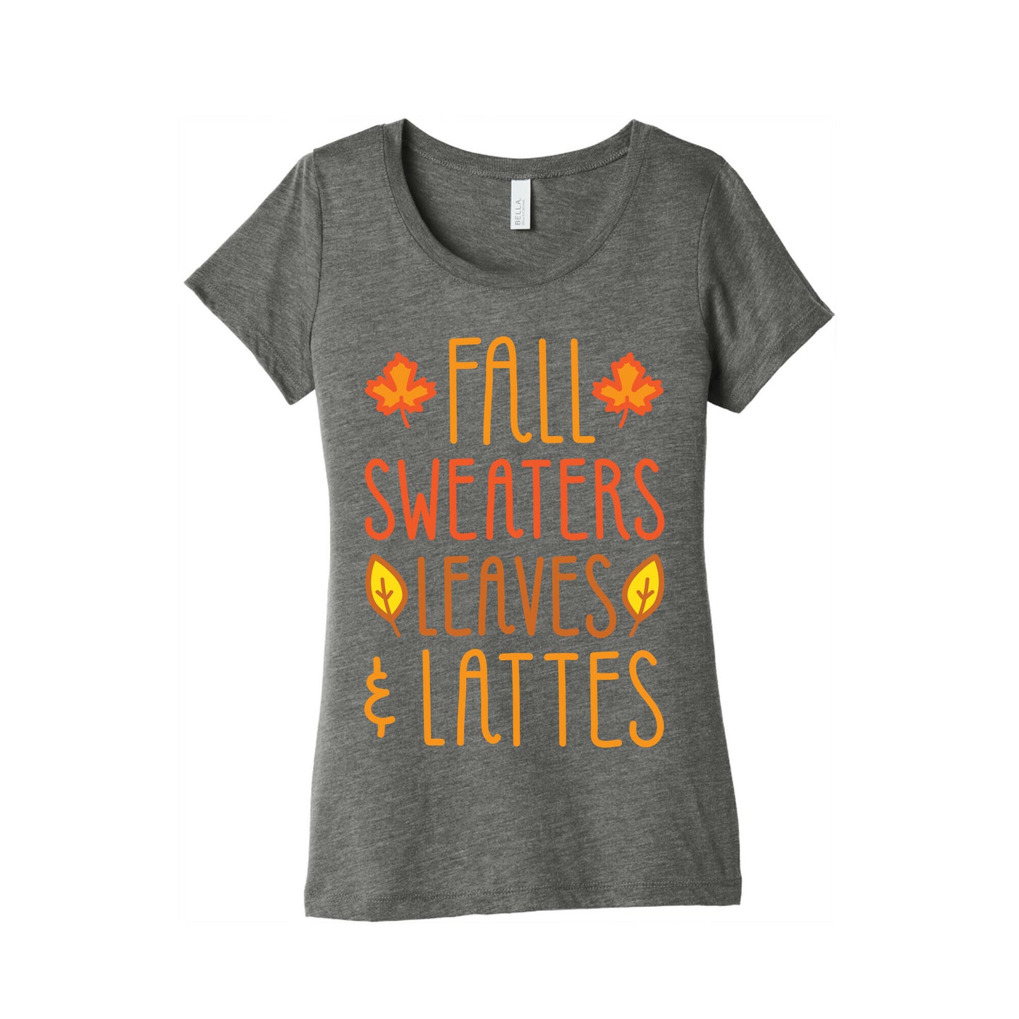 Fall Sweaters Leaves & Lattes Women's Triblend Tee