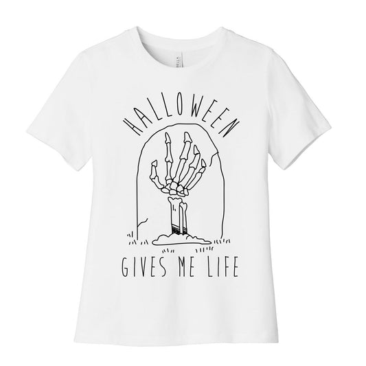 Halloween Gives Me Life Women's Cotton Tee