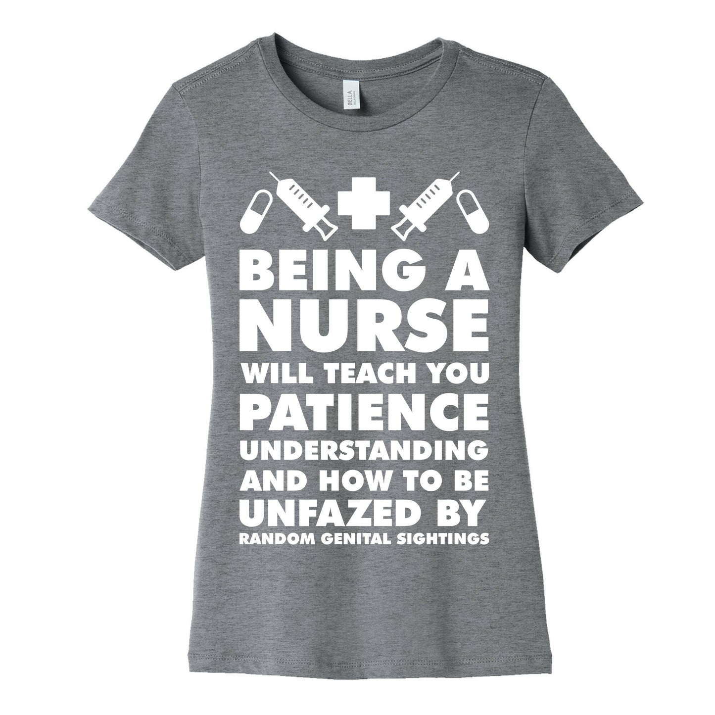 Being A Nurse White Women's Cotton Tee