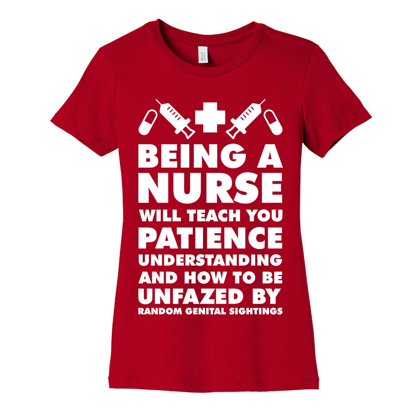 Being A Nurse White Women's Cotton Tee