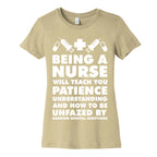 Being A Nurse White Women's Cotton Tee