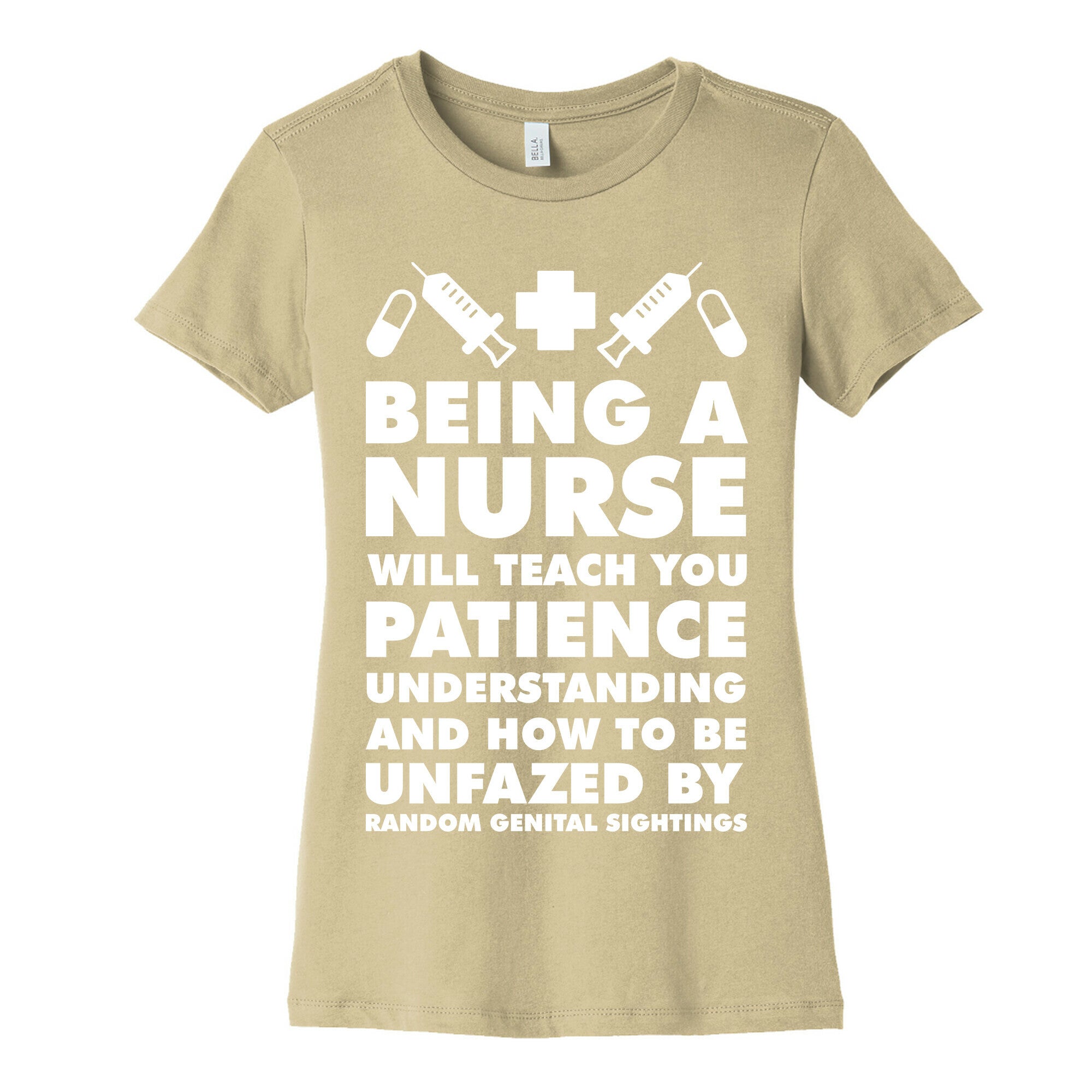 Being A Nurse White Women's Cotton Tee
