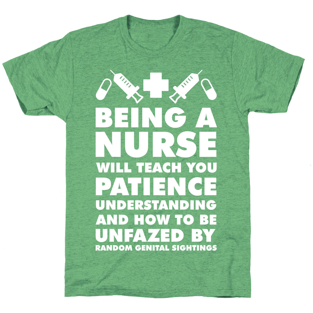 Being A Nurse White Unisex Triblend Tee