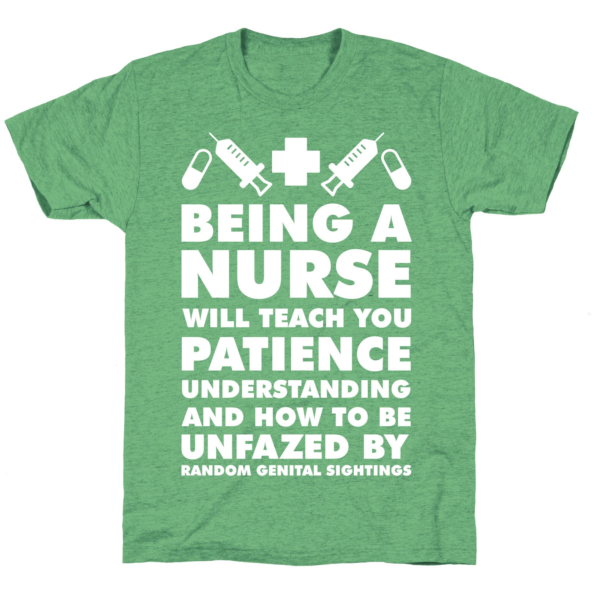 Being A Nurse White Unisex Triblend Tee