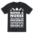 Being A Nurse White Unisex Triblend Tee