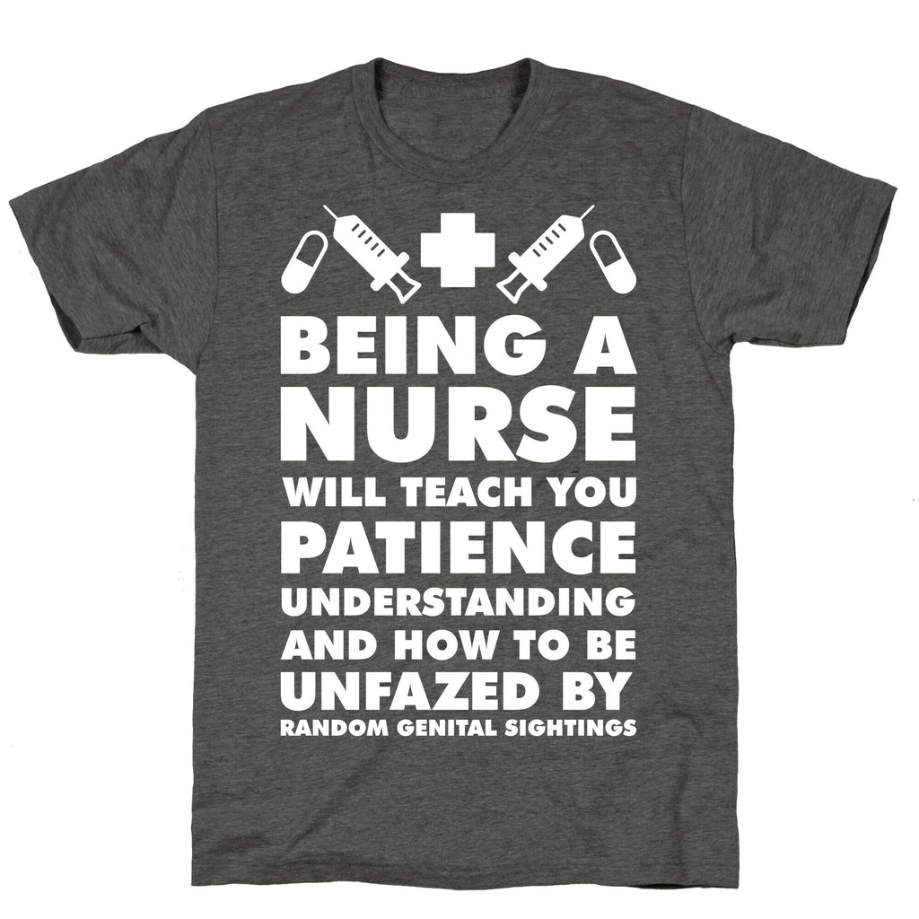 Being A Nurse White Unisex Triblend Tee