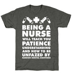 Being A Nurse White Unisex Triblend Tee