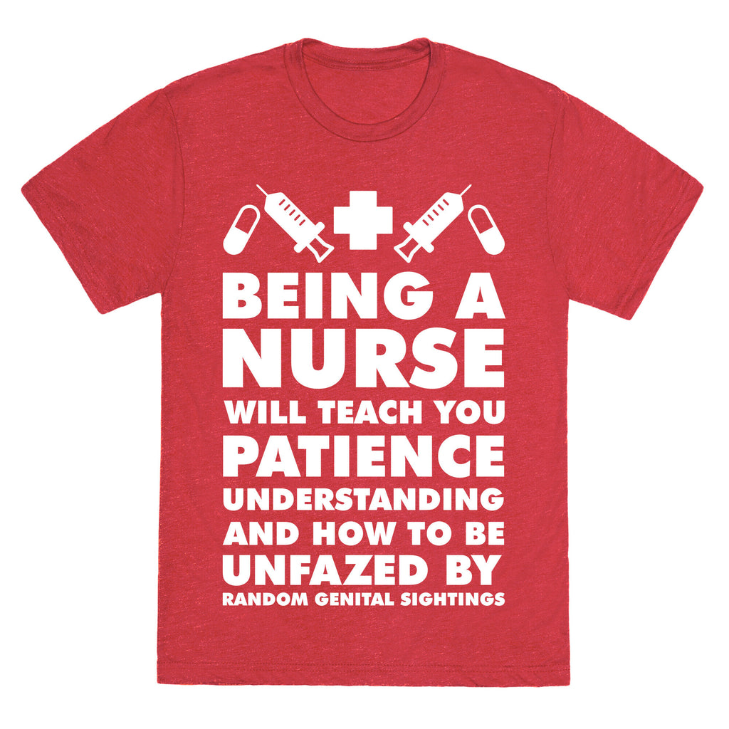 Being A Nurse White Unisex Triblend Tee