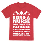 Being A Nurse White Unisex Triblend Tee