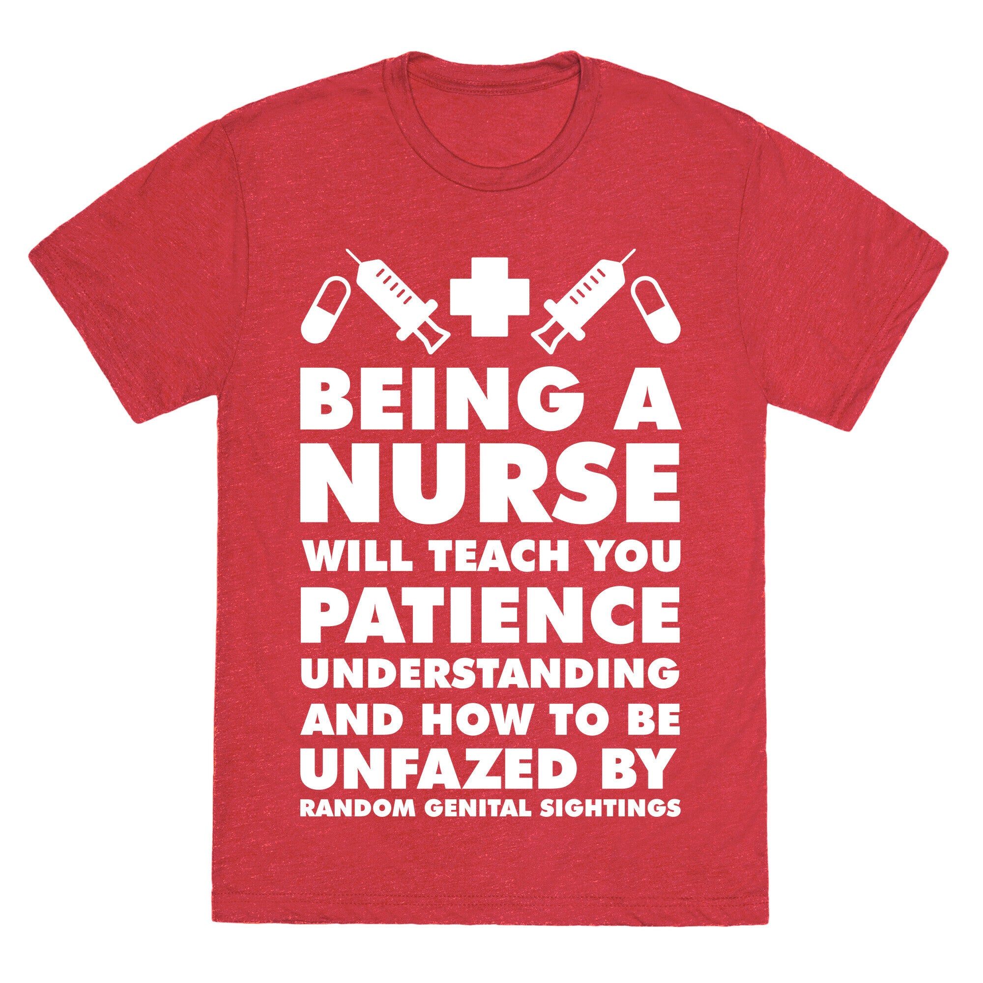 Being A Nurse White Unisex Triblend Tee