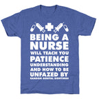 Being A Nurse White Unisex Triblend Tee
