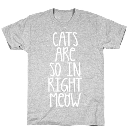 Cats Are So In Right Meow T-Shirt