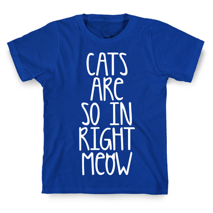 Cats Are So In Right Meow T-Shirt