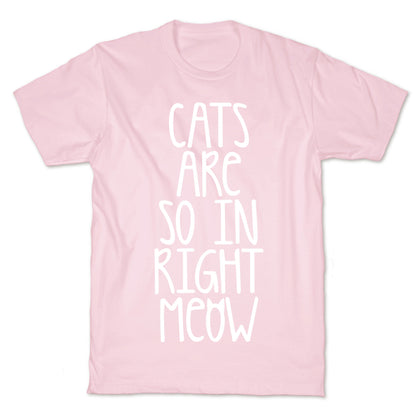 Cats Are So In Right Meow T-Shirt