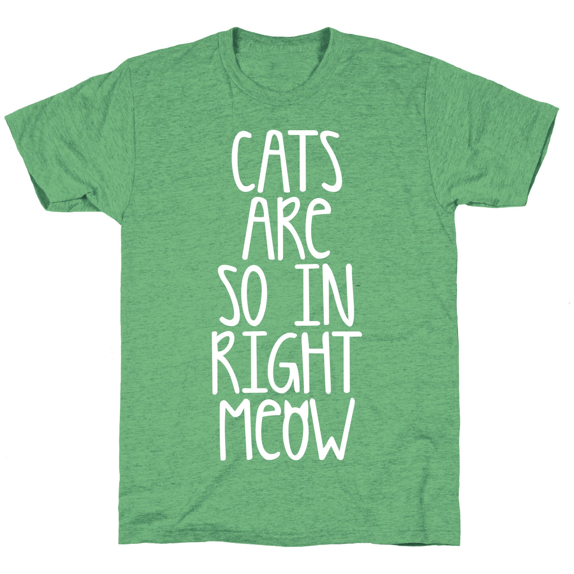 Cats Are So In Right Meow Unisex Triblend Tee