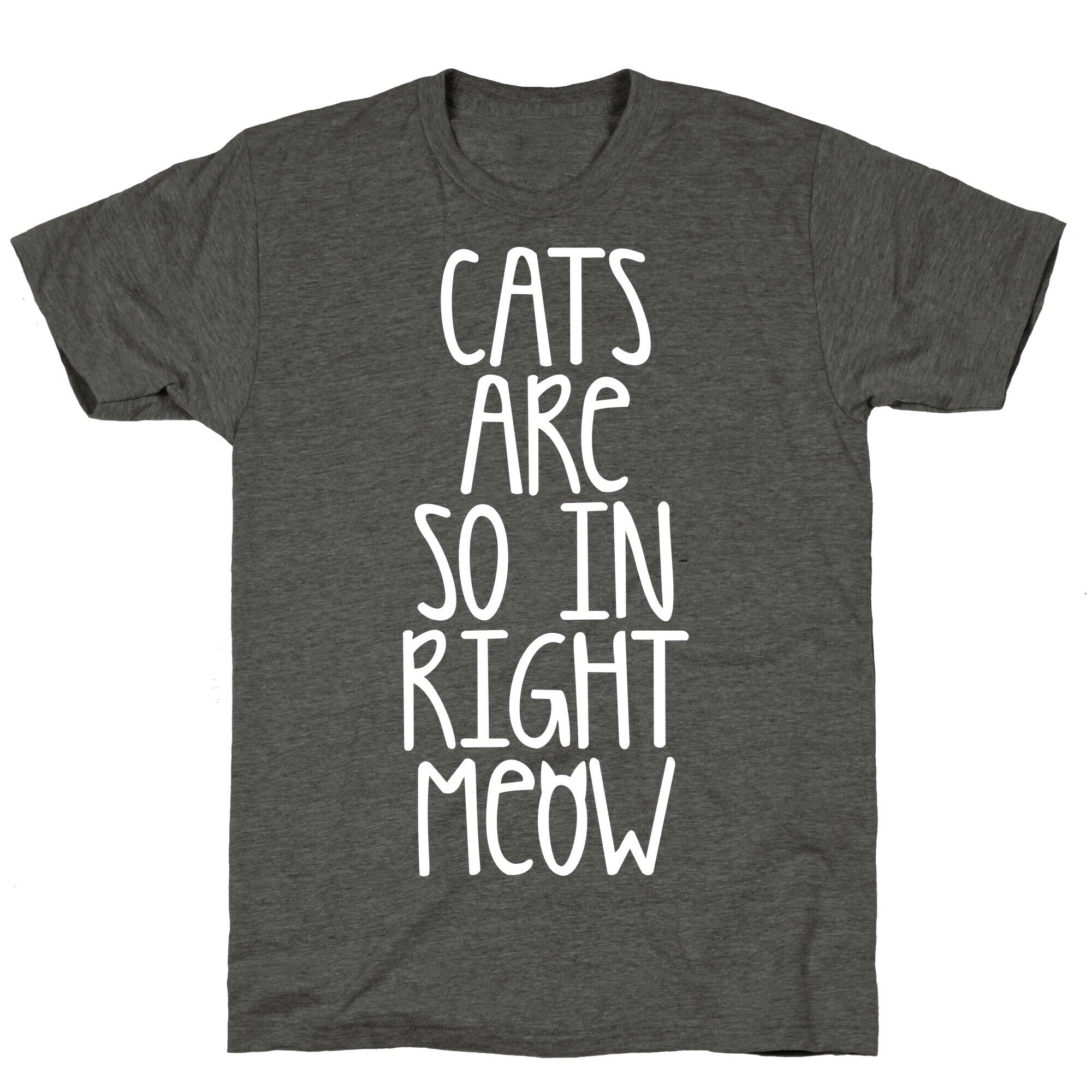 Cats Are So In Right Meow Unisex Triblend Tee