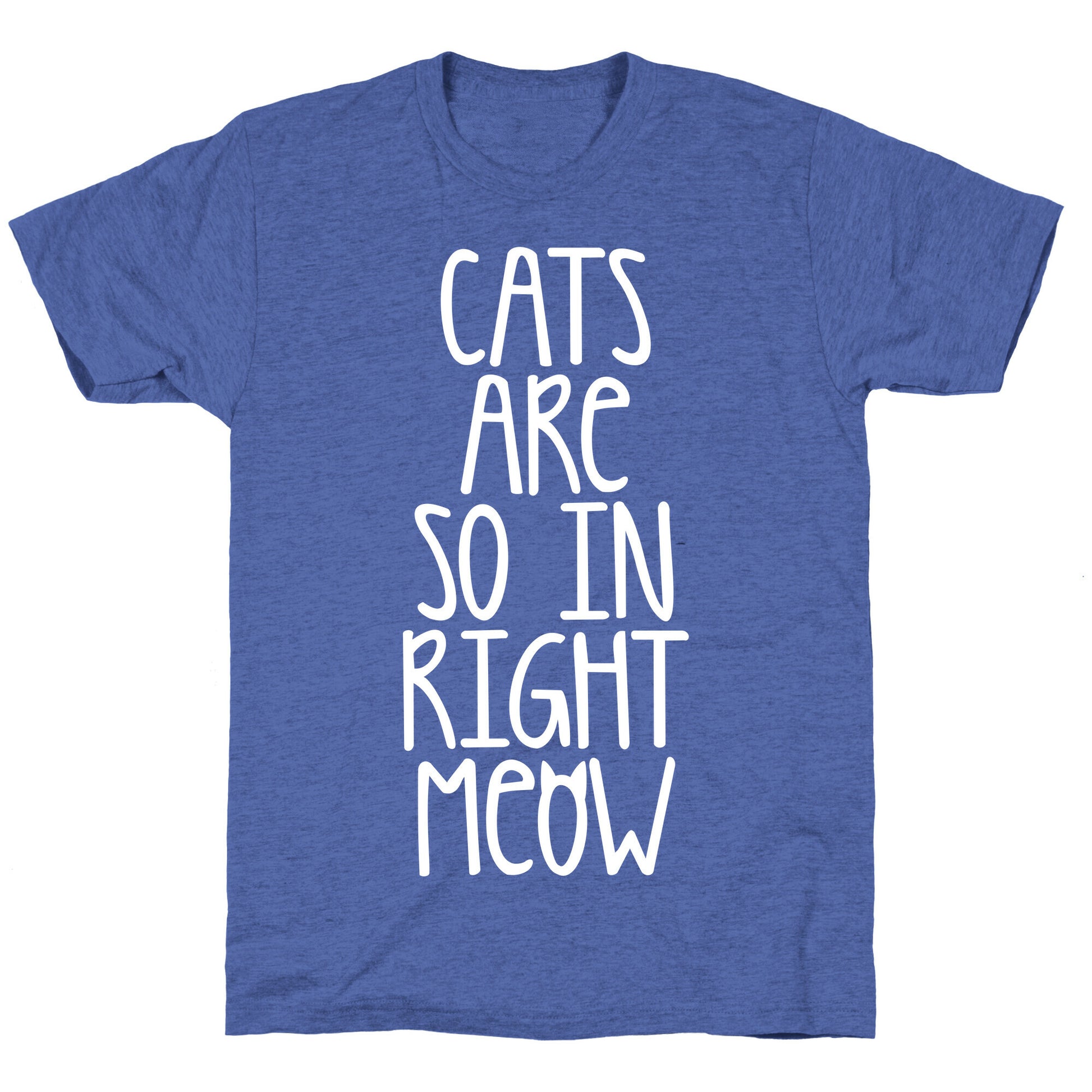 Cats Are So In Right Meow Unisex Triblend Tee