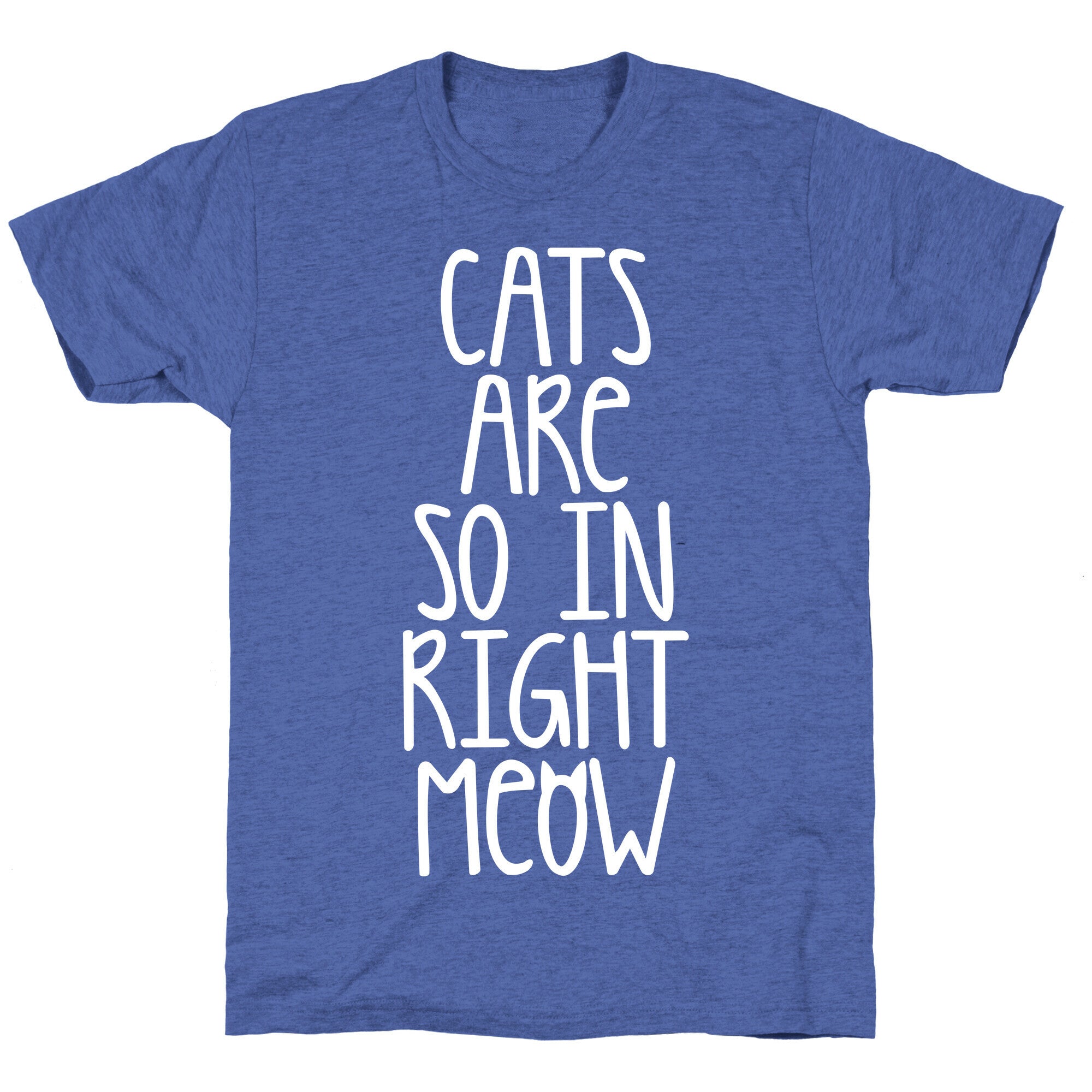 Cats Are So In Right Meow Unisex Triblend Tee