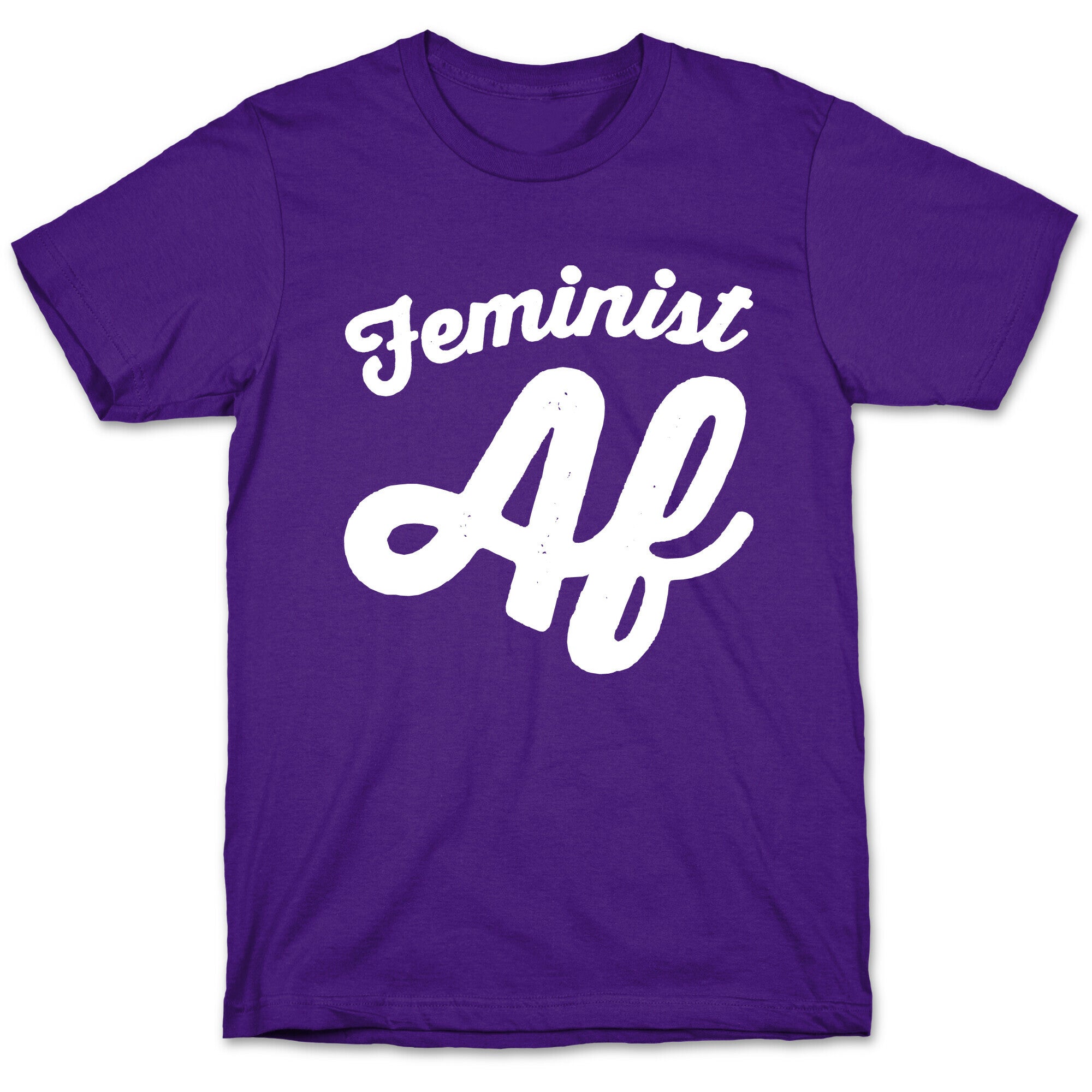 Feminist Af White Print T-Shirt