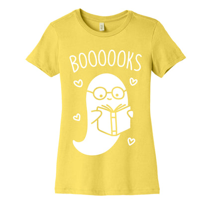 Boooooks (White) Women's Cotton Tee