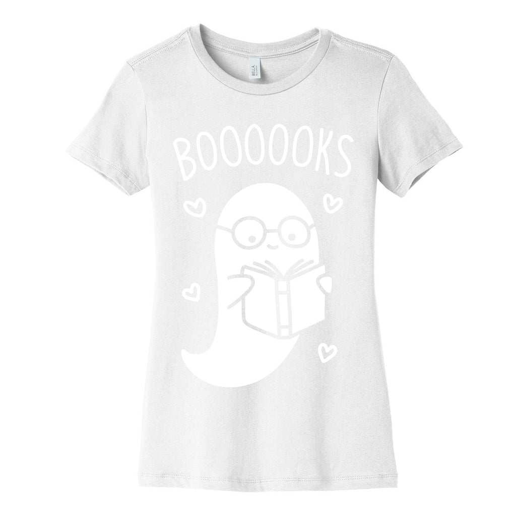 Boooooks (White) Women's Cotton Tee