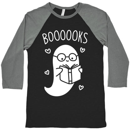 Boooooks (White) Baseball Tee