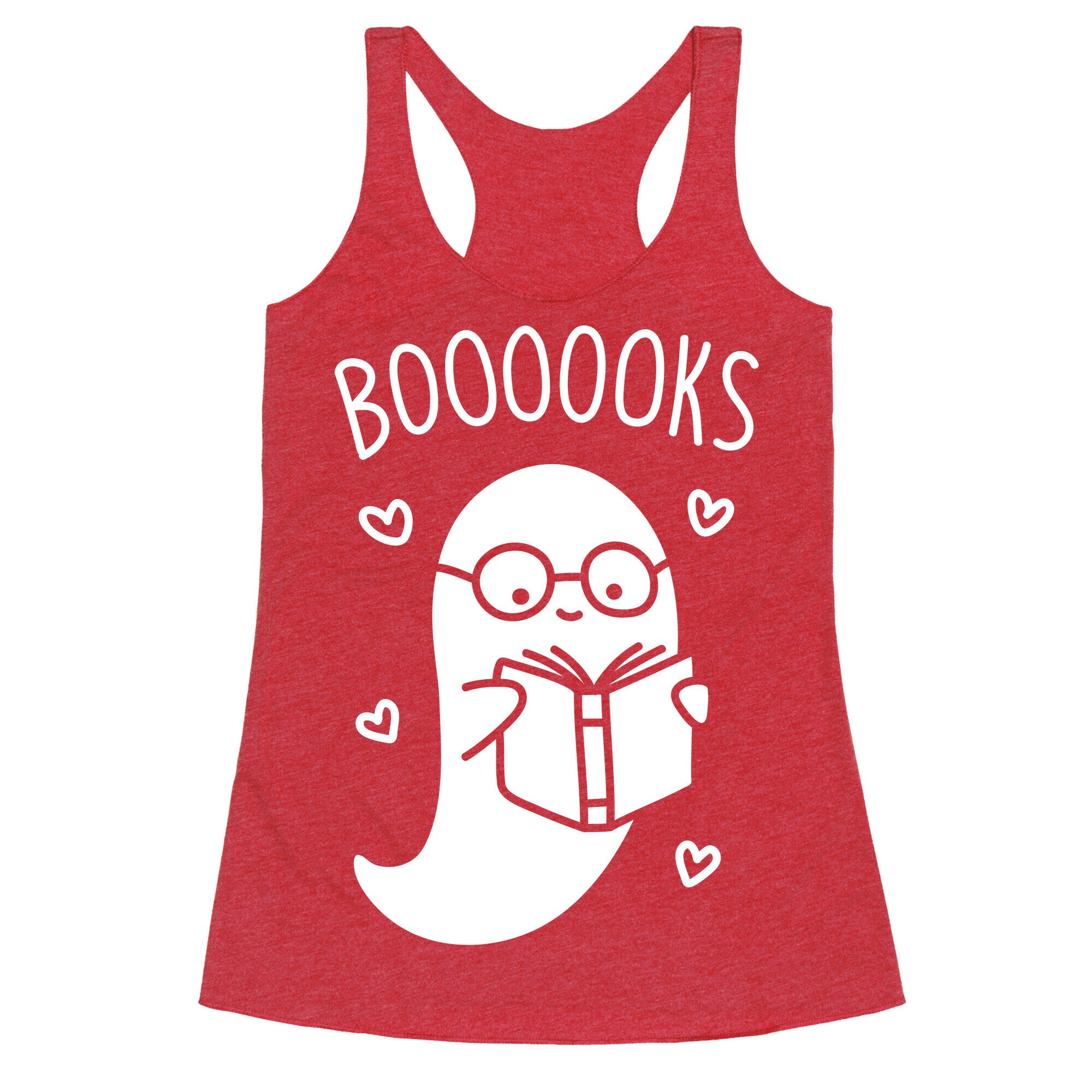 Boooooks (White) Racerback Tank