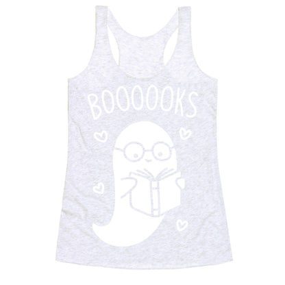Boooooks (White) Racerback Tank