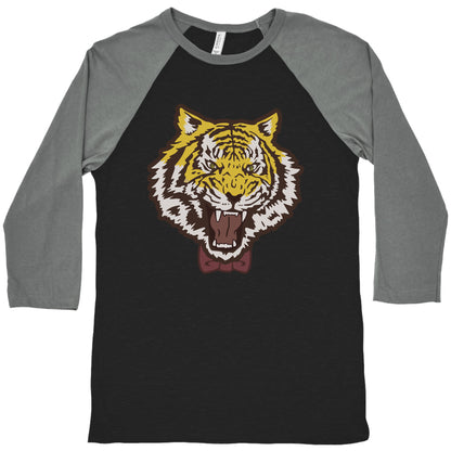 Tiger in a Bow Tie Baseball Tee