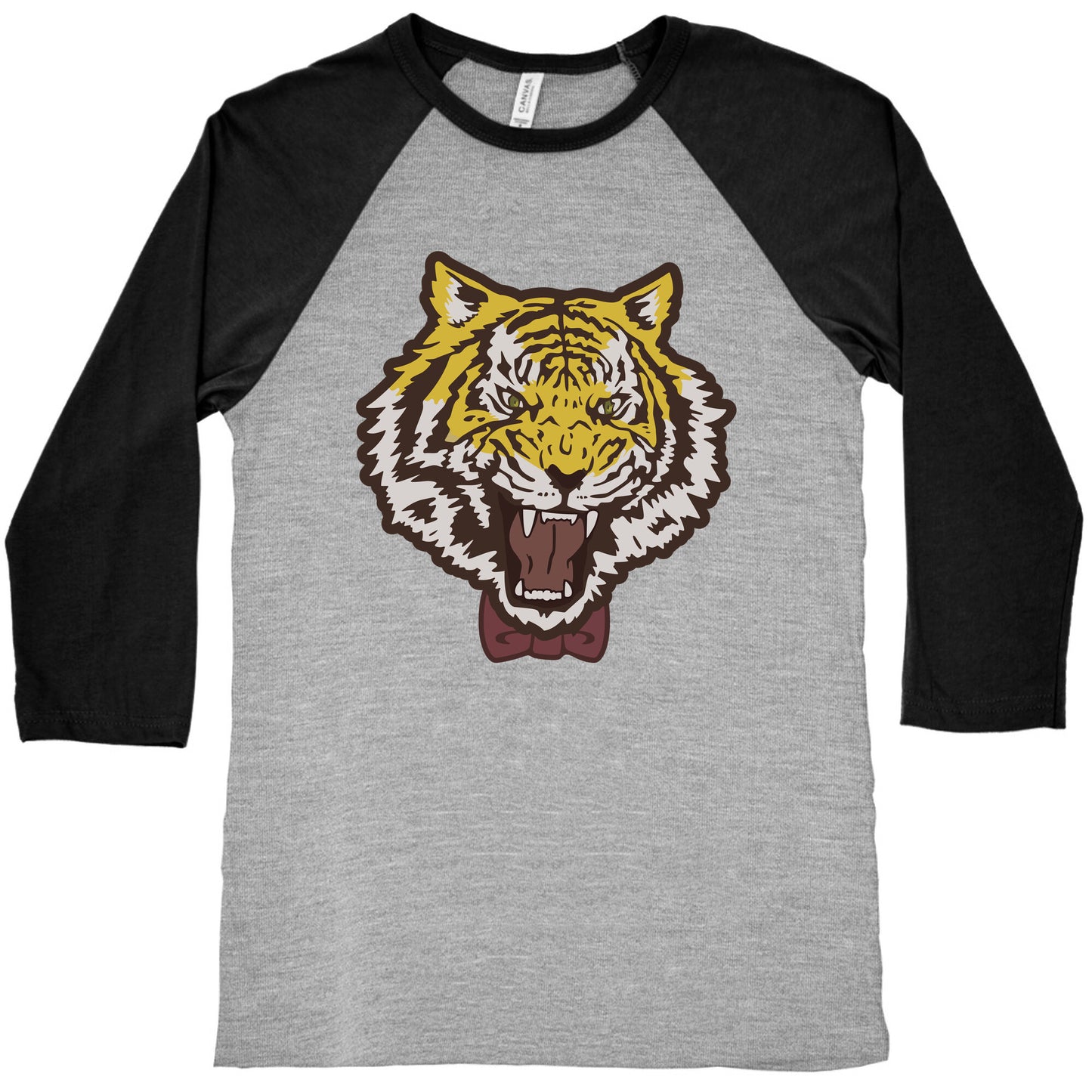 Tiger in a Bow Tie Baseball Tee