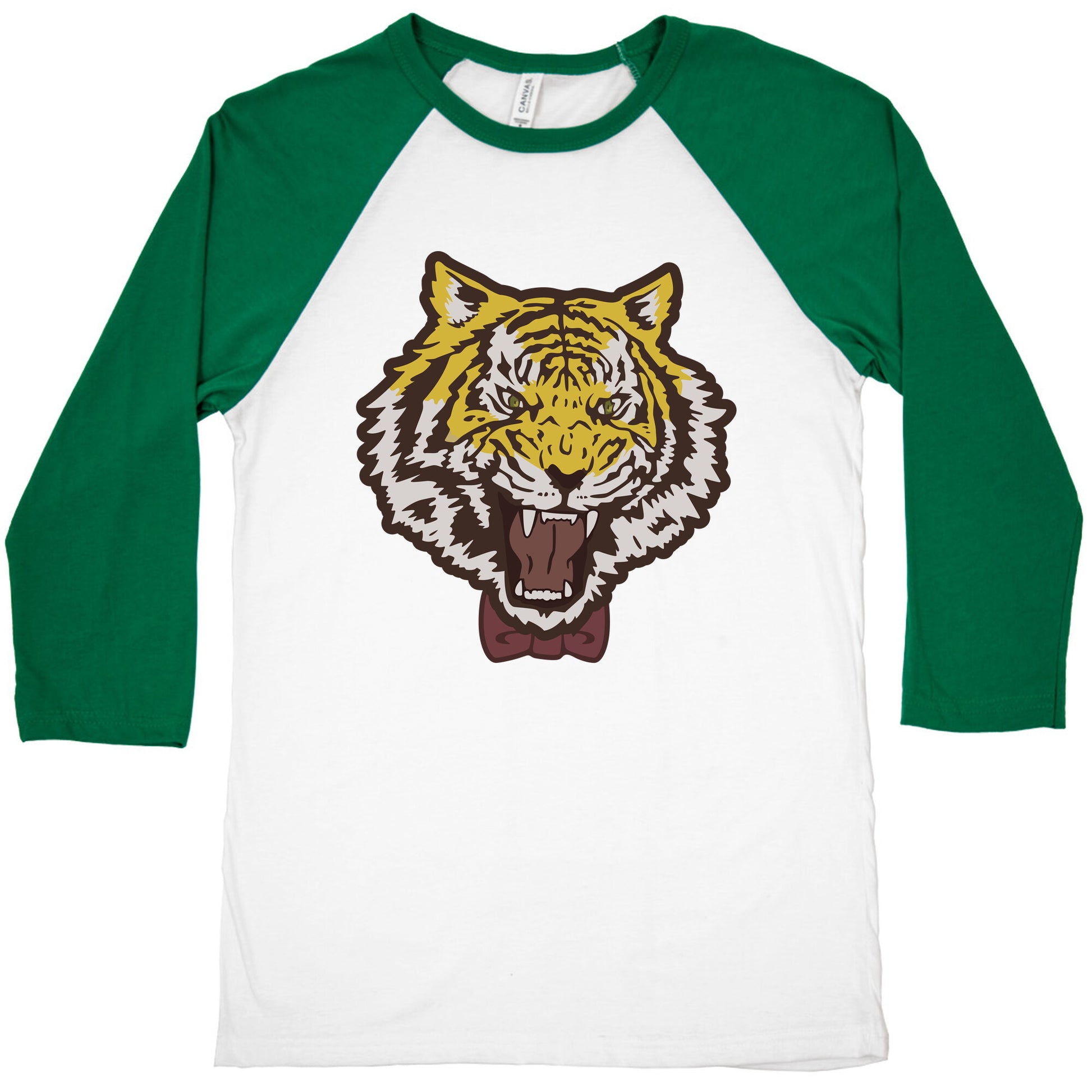 Tiger in a Bow Tie Baseball Tee