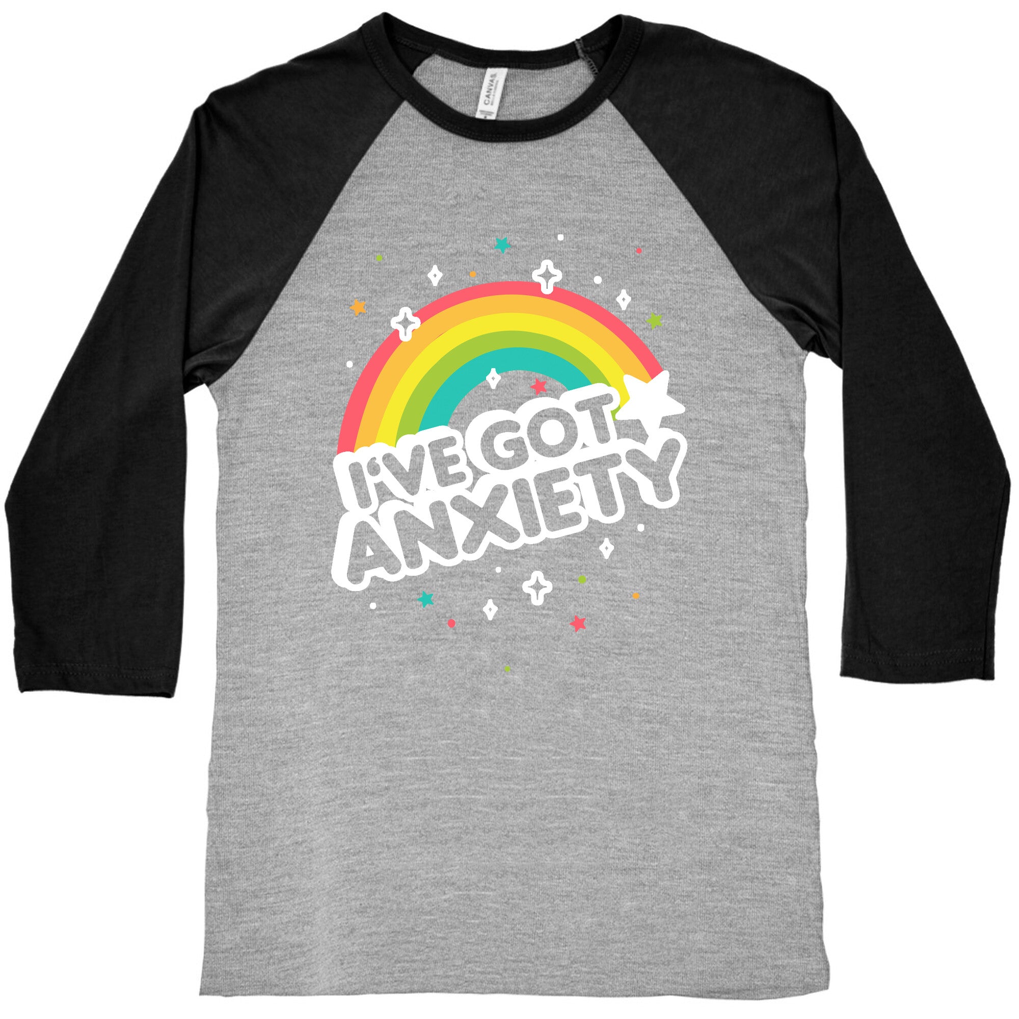 I've Got Anxiety Rainbow Baseball Tee