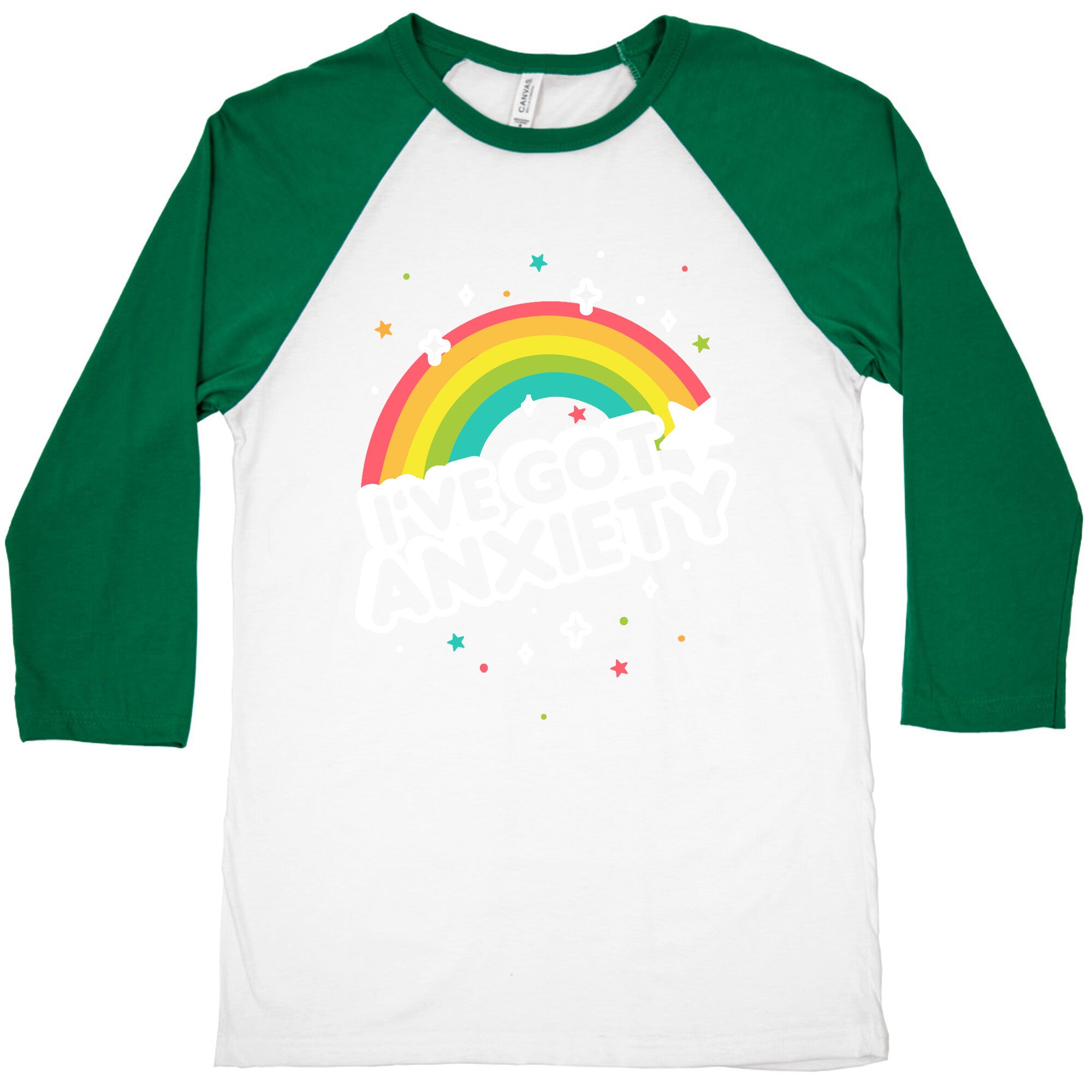 I've Got Anxiety Rainbow Baseball Tee