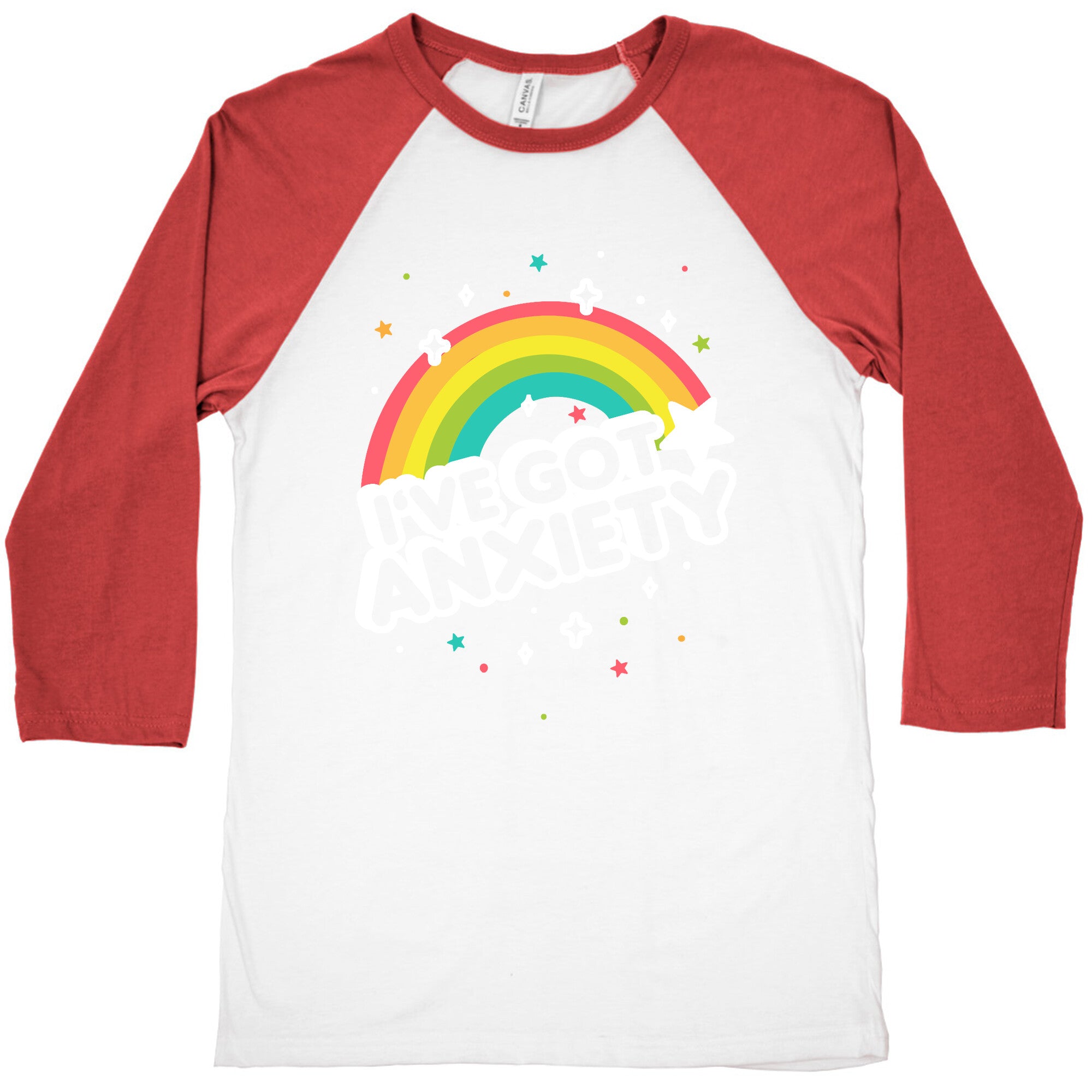 I've Got Anxiety Rainbow Baseball Tee