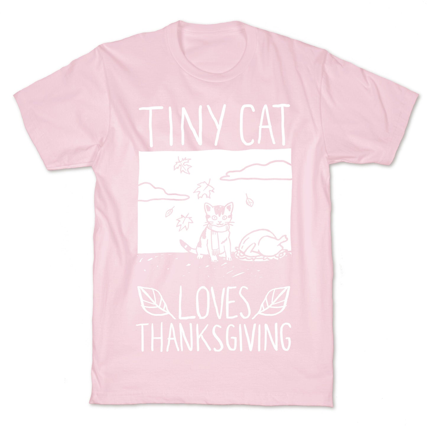 Tiny Cat Loves Thanksgiving T-Shirt