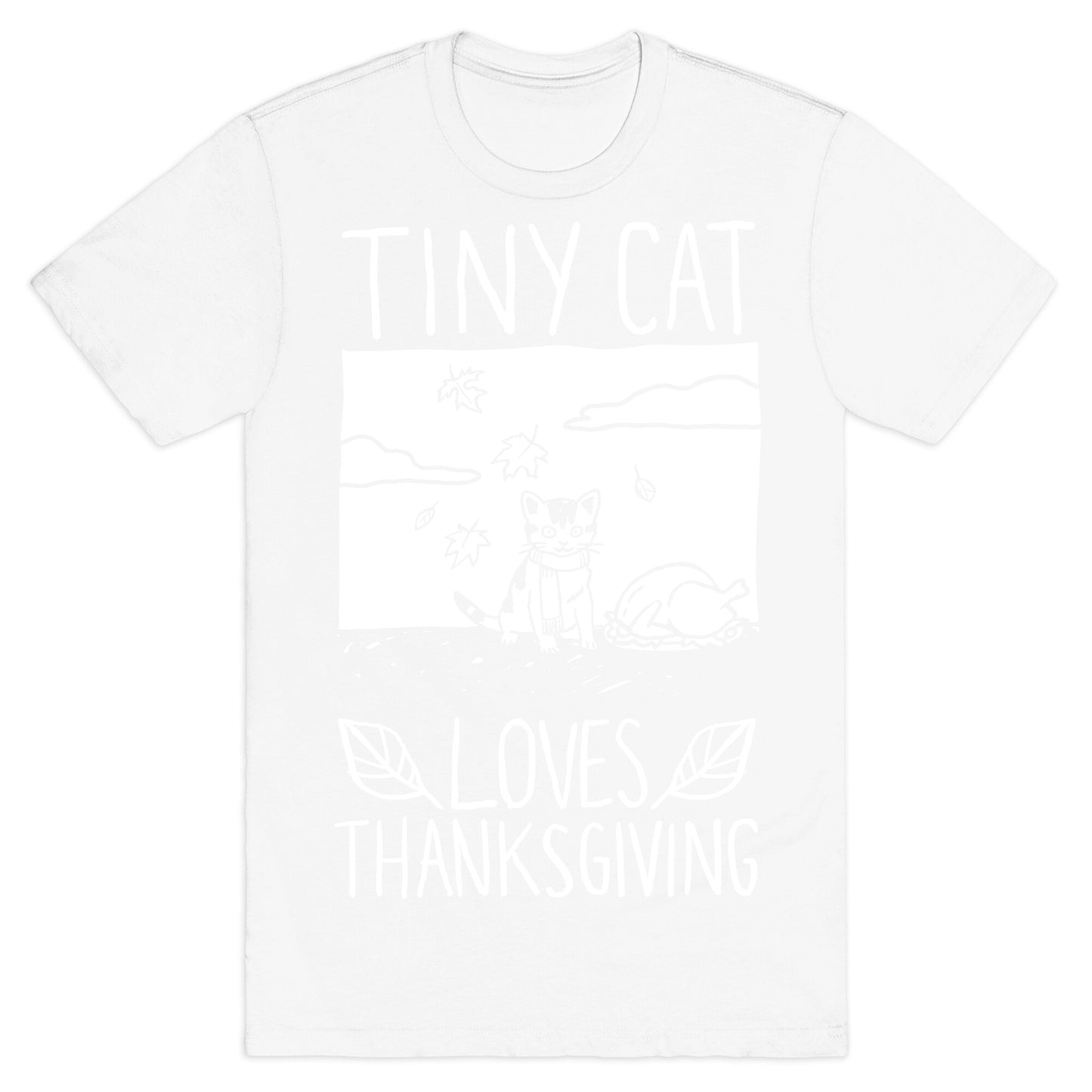 Tiny Cat Loves Thanksgiving T-Shirt