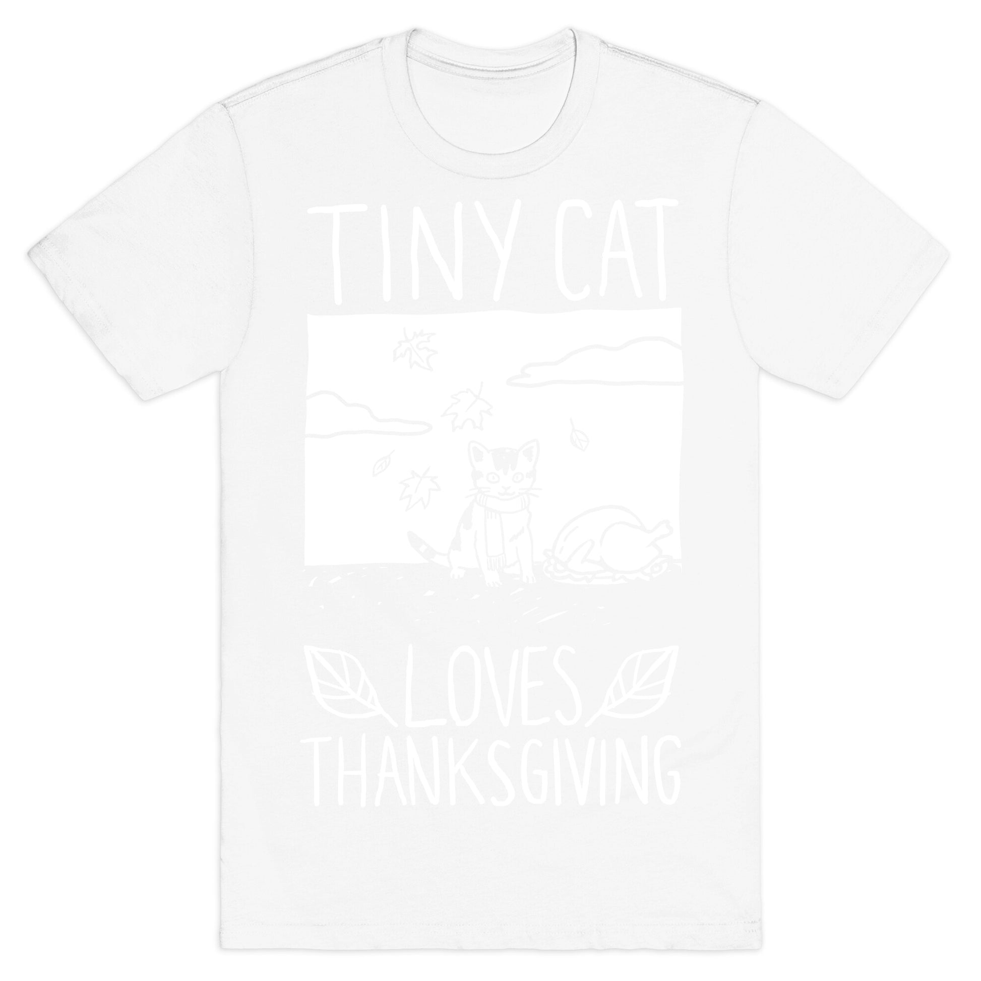 Tiny Cat Loves Thanksgiving T-Shirt