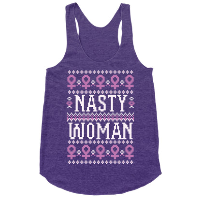 Nasty Woman Ugly Sweater Racerback Tank