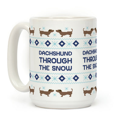 Dachshund Through The Snow Coffee Mug